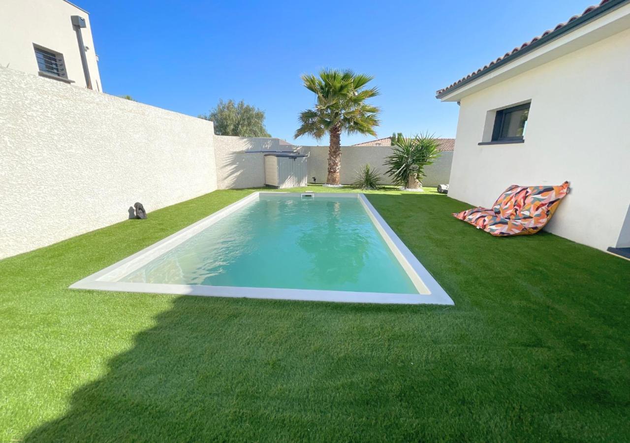 Villa Contemporaine Avec Piscine Chauffee Proche Des Plages Sauvian Экстерьер фото