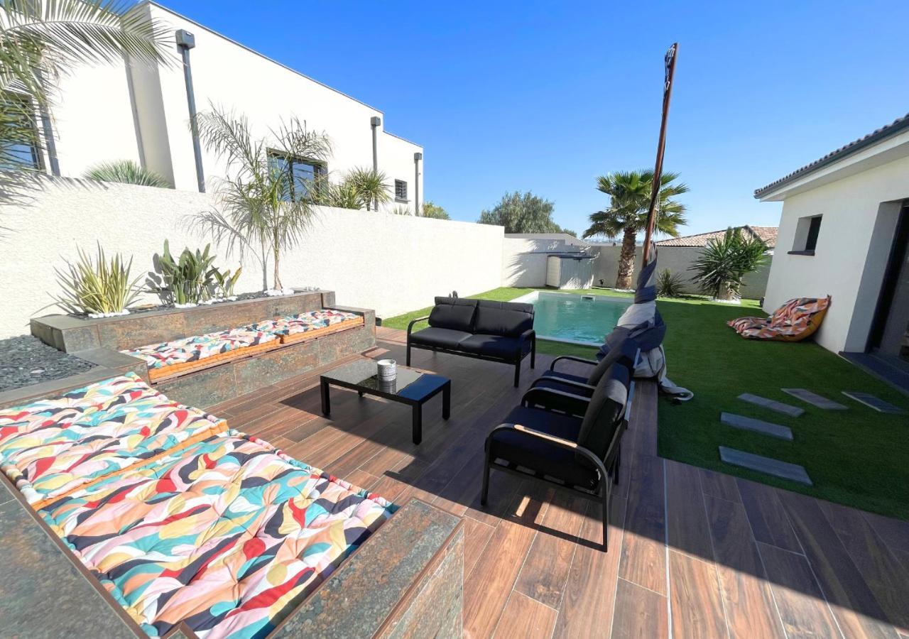 Villa Contemporaine Avec Piscine Chauffee Proche Des Plages Sauvian Экстерьер фото